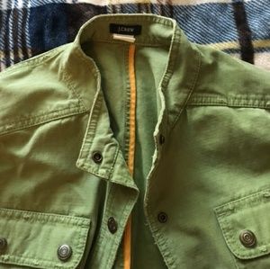 J crew large green jacket